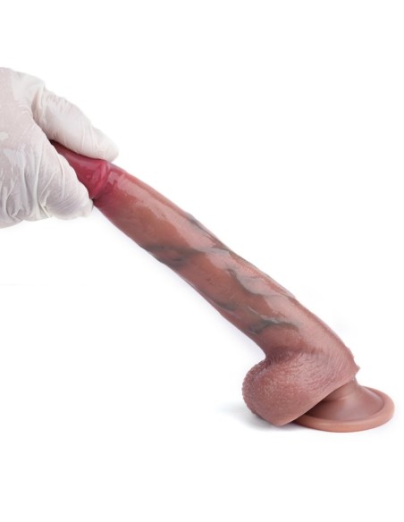 Gode Vibrant Skinnier Nico 14 x 4cm Marron