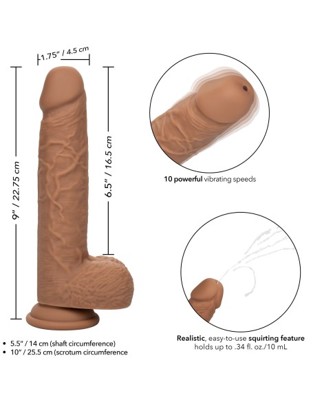 Gode Éjaculateur Vibrant Fuck Squirting 17 x 4.2cm Marron Gode Éjaculateur Vibrant Fuck Squirting 17 x 4.2cm Marron
