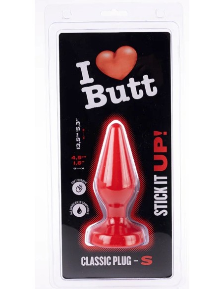 Plug Classic S I Love Butt 11 x 4.3 cm Rouge