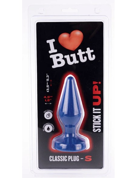 Plug Classic S I Love Butt 11 x 4.3 cm Bleu