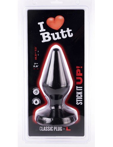 Plug Classic L I Love Butt 15 x 6.8 cm Noir