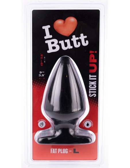 Plug Fat L I Love Butt 15.5 x 9 cm Noir
