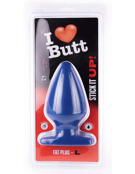 Plug Fat L I Love Butt 15.5 x 9 cm Bleu