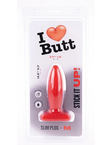 Plug Slim M I Love Butt 11 x 3.7 cm Rouge
