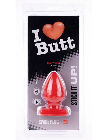 Plug Spade S I Love Butt 9 x 5.3 cm Rouge Plug Spade S I Love Butt 9 x 5.3 cm Rouge