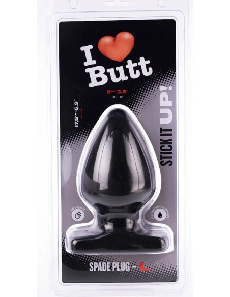Plug Spade L I Love Butt 15 x 9 cm Noir