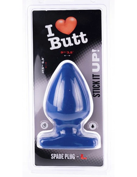 Plug Spade L I Love Butt 15 x 9 cm Bleu Plug Spade L I Love Butt 15 x 9 cm Bleu