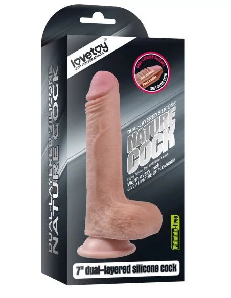 Gode réaliste DUAL Silicone 13 x 3.5 cm Chair Gode réaliste DUAL Silicone 13 x 3.5 cm Chair