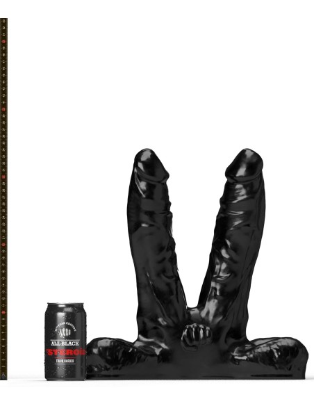 Double Gode ABS03 Teamwork All Black Steroïd 25 x 7cm