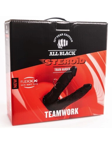 Double Gode ABS03 Teamwork All Black Steroïd 25 x 7cm