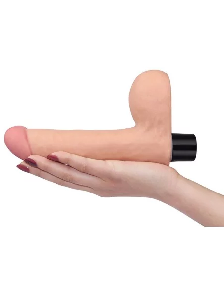 Gode vibrant avec bourses Real Soft 14 x 4cm