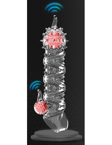 Gaine de pénis vibrante Tortyvizz 12 x 4 cm Transparente