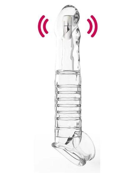 Gaine du pénis vibrante Ardyvizz 20 x 4 cm Transparente