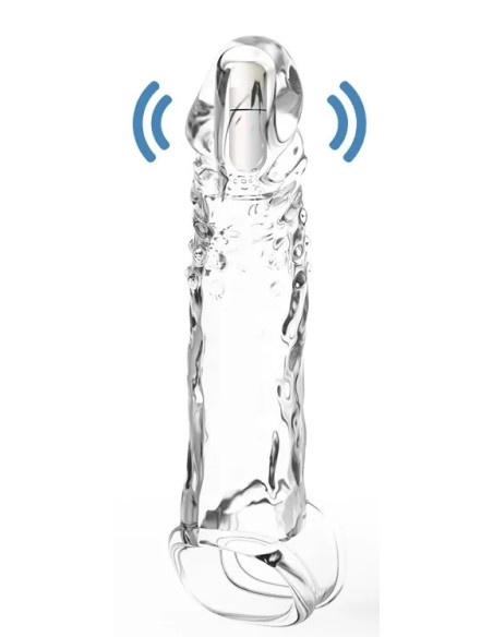 Gaine de pénis vibrante Extyvizz 13 x 3.5 cm Transparente Gaine de pénis vibrante Extyvizz 13 x 3.5 cm Transparente