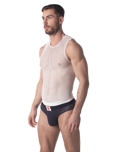 Débardeur Filet Stefano Blanc