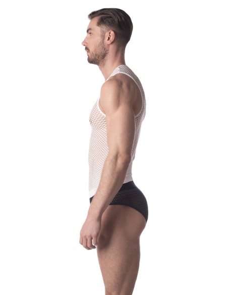 Débardeur Filet Stefano Blanc