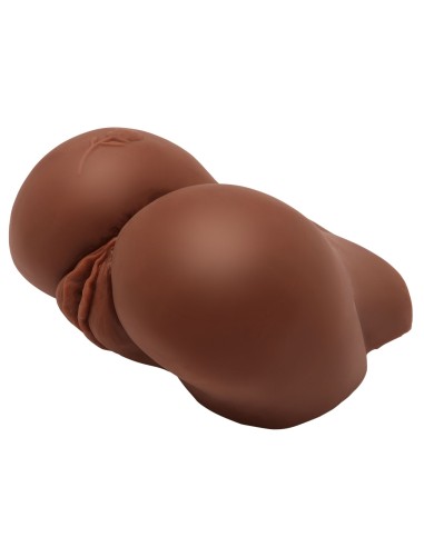 Masturbateur Réaliste Vibrant BIG ASS 2 Entrées Marron