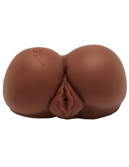 Masturbateur Réaliste Vibrant BIG ASS 2 Entrées Marron