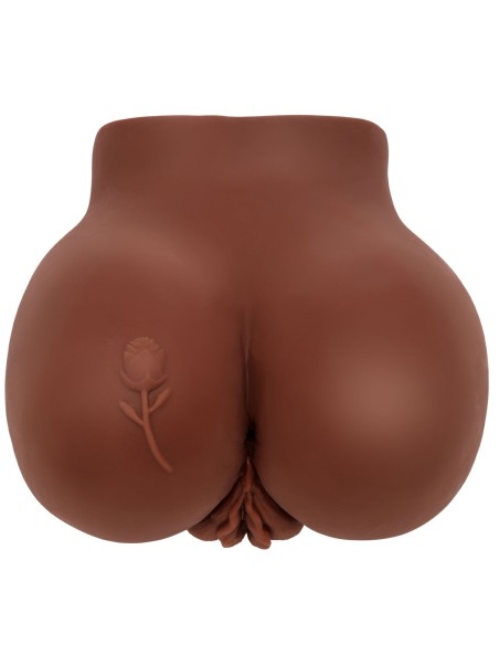 Masturbateur Réaliste Vibrant BIG ASS 2 Entrées Marron