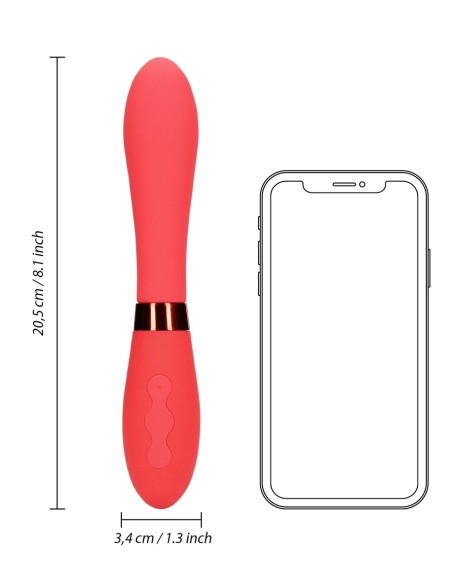 Vibromasseur Smooth Line 11 x 3.4 cm Rouge Vibromasseur Smooth Line 11 x 3.4 cm Rouge