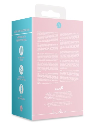 Oeuf vibrant sans fil Egg Soft Vibrator 8 x 3.3 cm Rose
