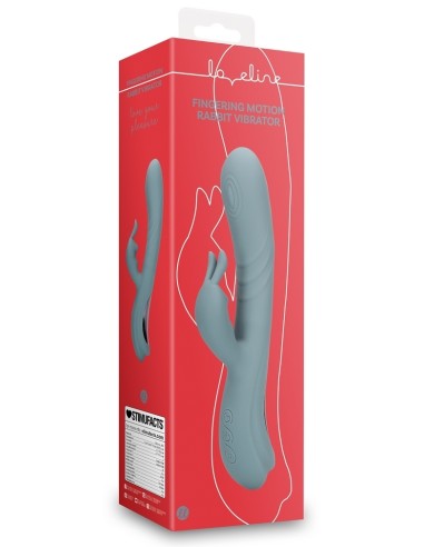 Vibro Rabbit Fingering Motion 23 cm Gris