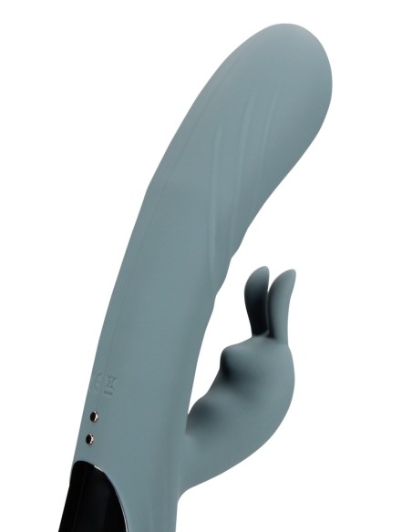 Vibro Rabbit Fingering Motion 23 cm Gris