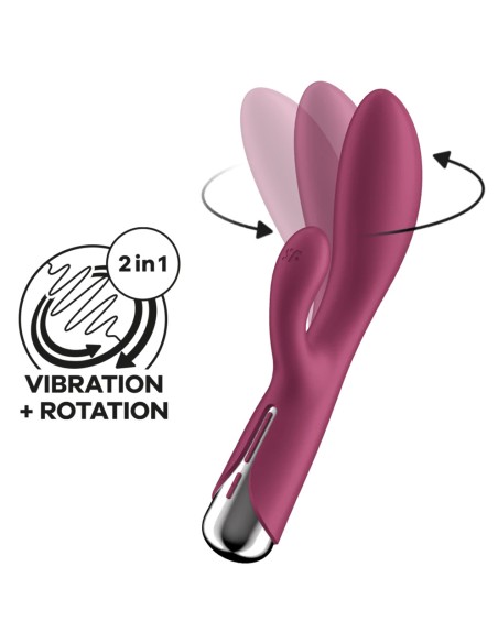 Vibro Rabbit Spinning Rabbit 1 11 x 3.5cm Framboise Vibro Rabbit Spinning Rabbit 1 11 x 3.5cm Framboise