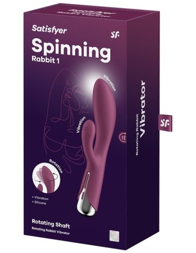 Vibro Rabbit Spinning Rabbit 1 11 x 3.5cm Framboise