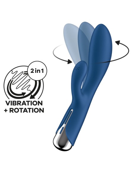 Vibro Rabbit Spinning Rabbit 1 11 x 3.5cm Bleu