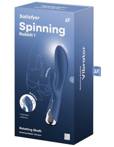 Vibro Rabbit Spinning Rabbit 1 11 x 3.5cm Bleu