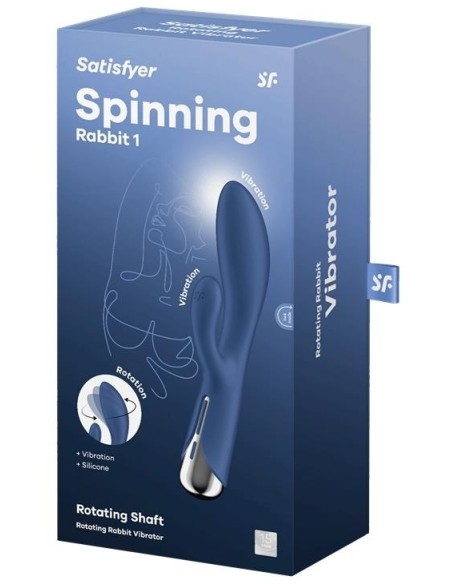 Vibro Rabbit Spinning Rabbit 1 11 x 3.5cm Bleu