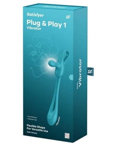 Double Stimulateur avec Plug Anal Plug & Play 1 5 x 2cm