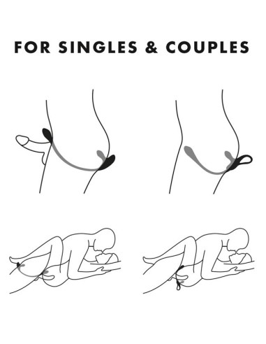 Double Stimulateur avec Plug Anal Plug & Play 1 5 x 2cm