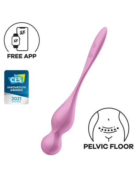 Boules de Geisha Vibrantes Connectées Love Birds 1 9 x 3cm Rose