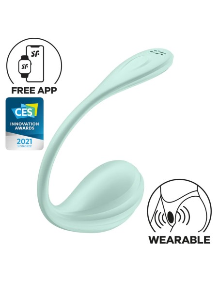 Vibromasseur Connecté Point G Smooth Petal 8.5 x 3.8cm Vert Menthe Vibromasseur Connecté Point G Smooth Petal 8.5 x 3.8cm Vert Menthe