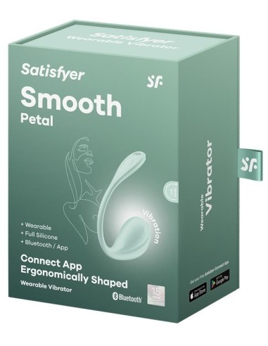 Vibromasseur Connecté Point G Smooth Petal 8.5 x 3.8cm Vert Menthe