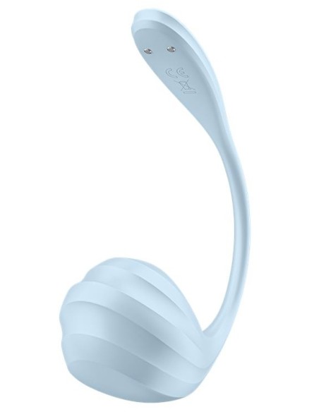 Vibromasseur Connecté Point G Smooth Petal 8.5 x 3.8cm Bleu Clair