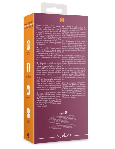 Vibromasseur sans harnais Strapless Loveline 12 x 3.8cm Violet