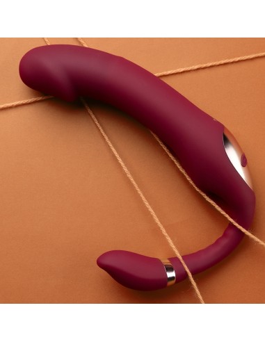 Vibromasseur sans harnais Strapless Loveline 12 x 3.8cm Violet