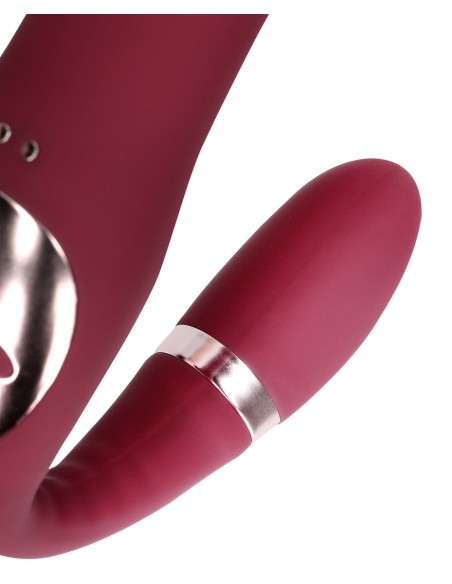 Vibromasseur sans harnais Strapless Loveline 12 x 3.8cm Violet