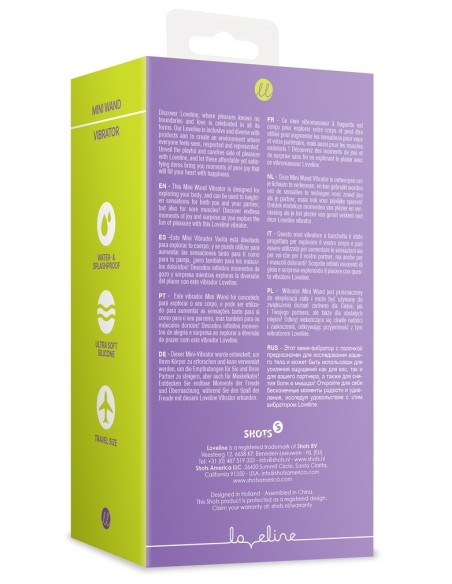 Mini Wand Vibrator Loveline 12 cm Violet