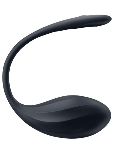 Vibromasseur Connecté Point G Ribbed Petal 8.5 x 3.8cm Noir