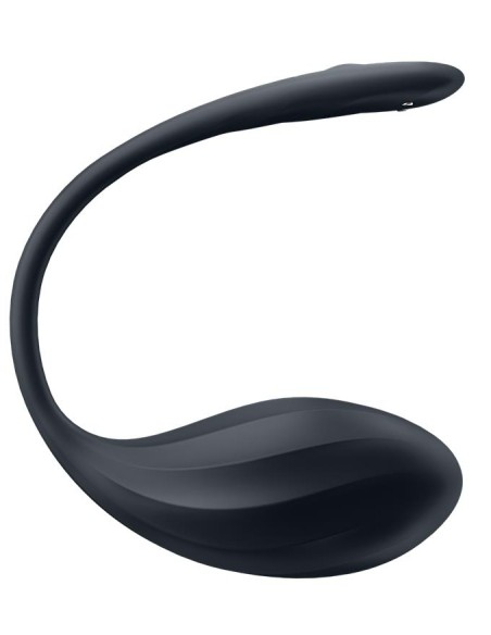 Vibromasseur Connecté Point G Ribbed Petal 8.5 x 3.8cm Noir