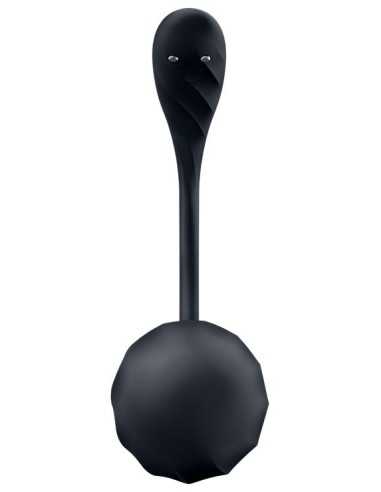 Vibromasseur Connecté Point G Ribbed Petal 8.5 x 3.8cm Noir