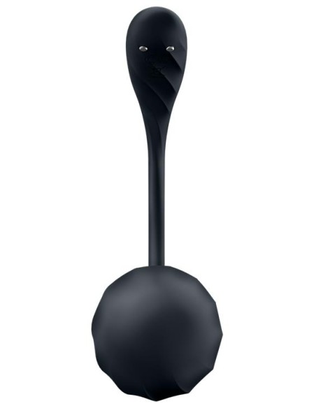 Vibromasseur Connecté Point G Ribbed Petal 8.5 x 3.8cm Noir