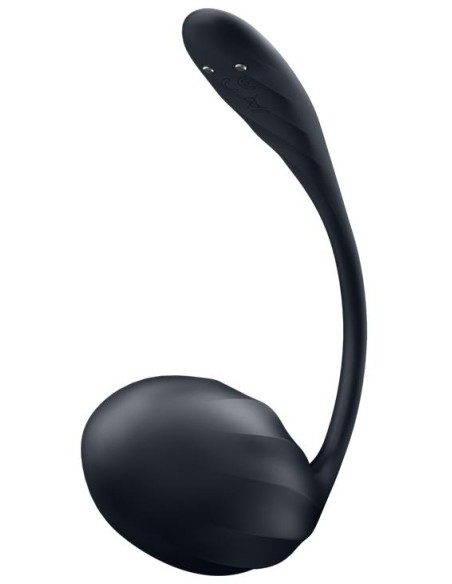 Vibromasseur Connecté Point G Ribbed Petal 8.5 x 3.8cm Noir