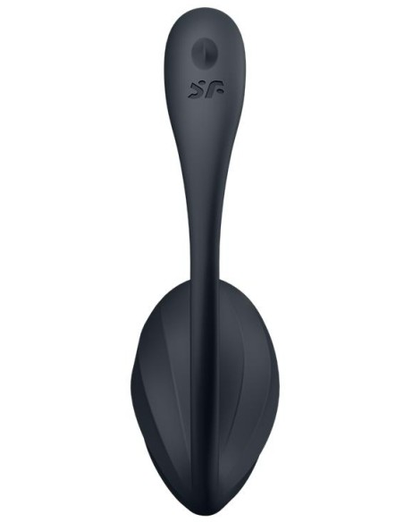 Vibromasseur Connecté Point G Ribbed Petal 8.5 x 3.8cm Noir