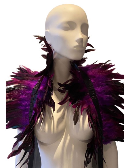 Couvre-Épaules Plumes Violet