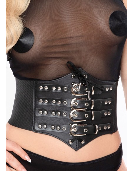 Corset À Lacets et Sangles Cinchery Noir - Guêpières et Corsets - 3